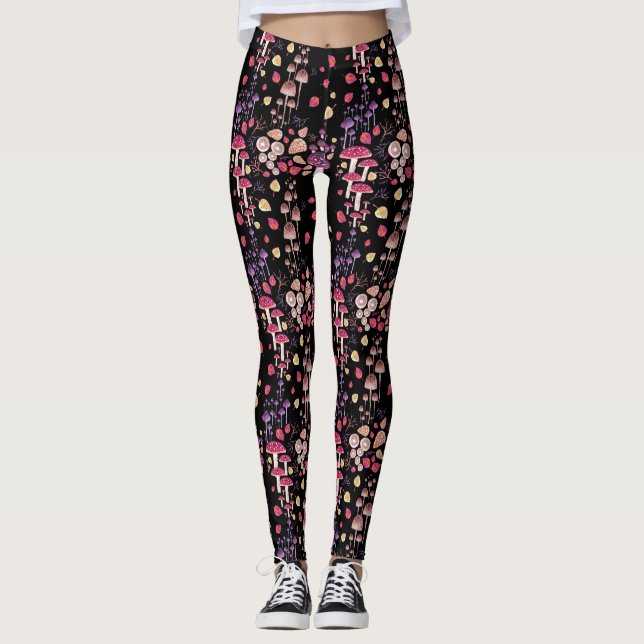 Leggings Autumn Vibes Watercolor Mushroom (Anverso)
