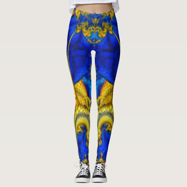 Leggings Avatar Azul Zafiro Serpentino (Anverso)