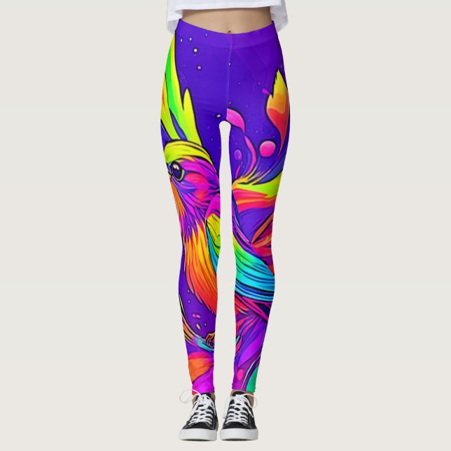 Leggings Ave arcoiris en tierra Personalizado (Anverso)