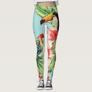 Leggings Ave trópica Loro Multicolor