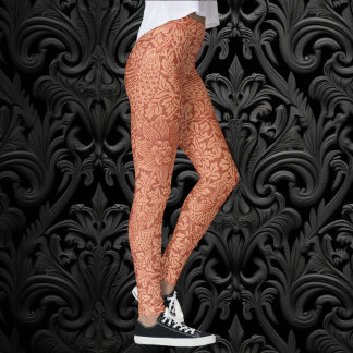 Leggings Ave y anémona de William Morris, naturaleza vintag