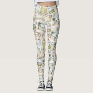 Leggings Aventura de correo aéreo vintage (1)