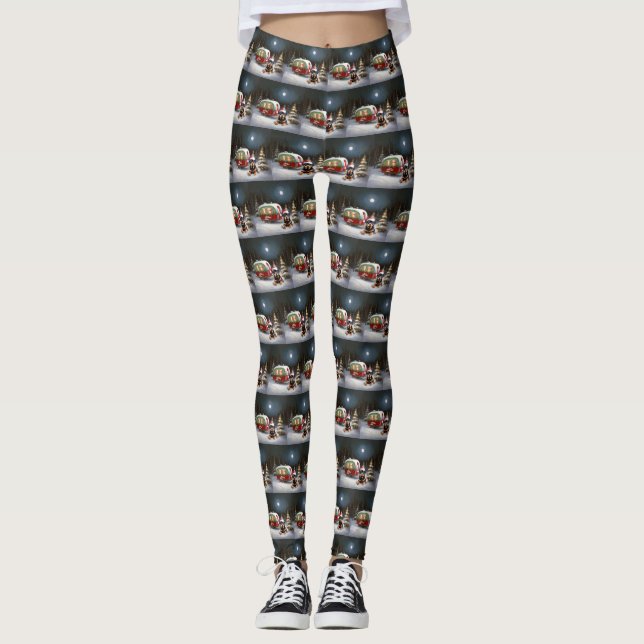 Leggings Aventura de Navidades de Caravana de Winter Rottwe (Anverso)