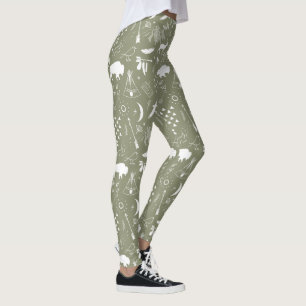 Leggings Aventuras de búfalo: ID599 de plástico rojo y negr