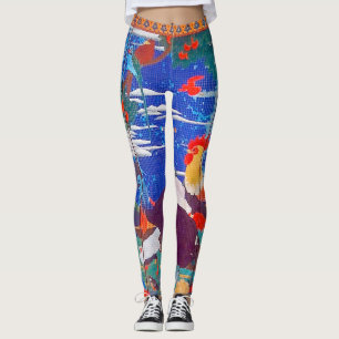 Leggings Aves, animales y plantas florecientes (izquierda)