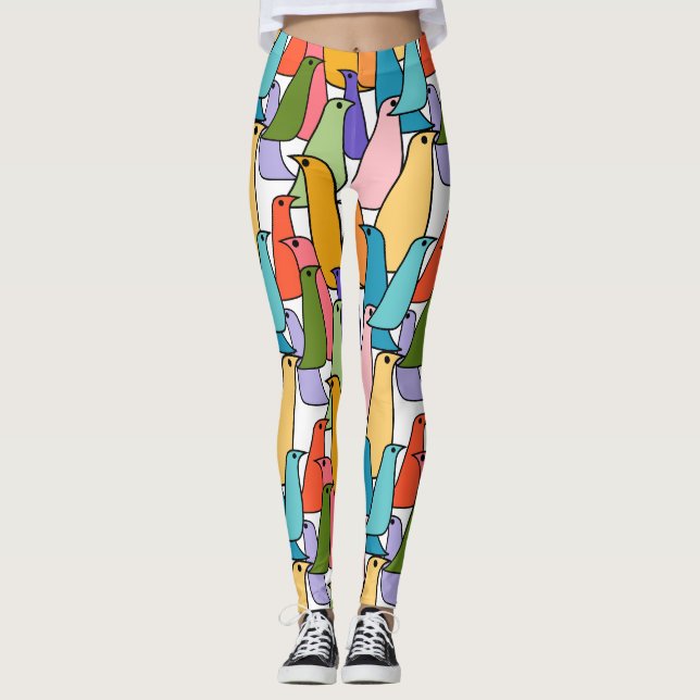 Leggings Aves coloridas (Anverso)