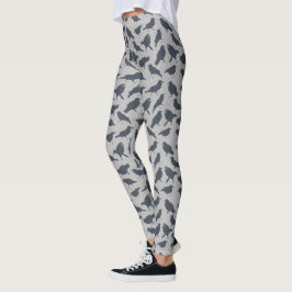 Leggings Aves de Black Crows con estampado gris