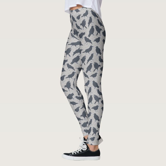 Leggings Aves de Black Crows con estampado gris (Izquierda)