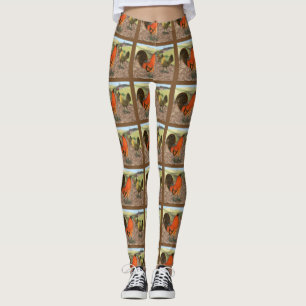 Leggings Aves de pelea en la granja