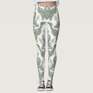Leggings Aves Floral: Encantador Patrón Sin Marea