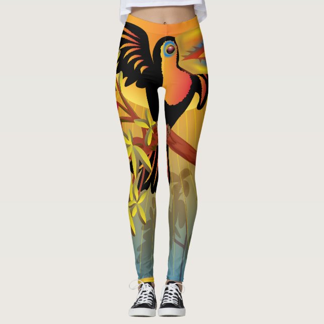 Leggings Aves tropicales (Anverso)