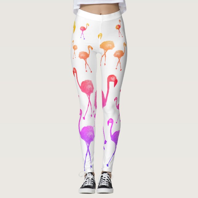 Leggings aves tropicales, leggatas flamingo (Anverso)