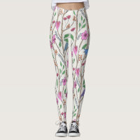 Aves y flores de estilo caprichoso