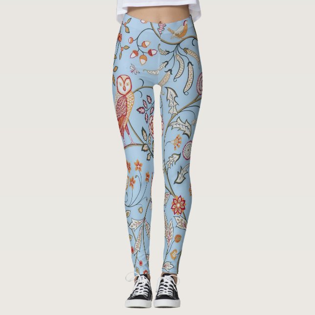 Leggings Aves y flores, William Morris (Anverso)