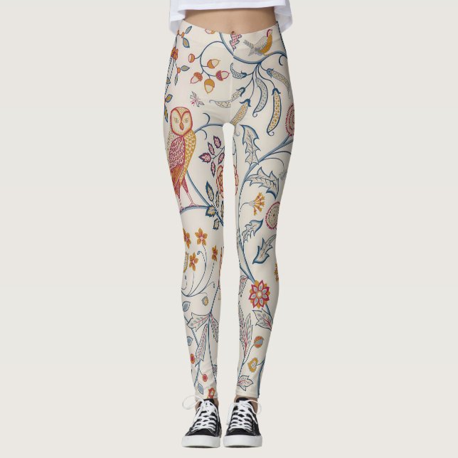 Leggings Aves y flores, William Morris (Anverso)