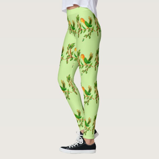 Leggings Aves Y Verdes De Celera Ligera (Izquierda)