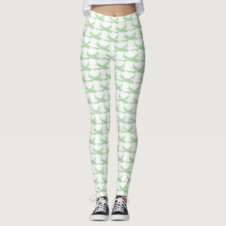 Leggings Avión Green Snowflake - Piernas