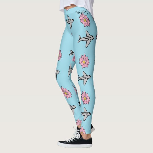 Leggings Aviones y polainas de las flores