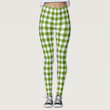 Avocado Green Plaid Gingham Retro Color