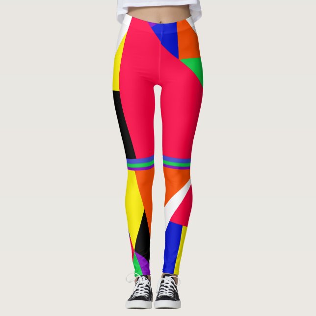 Leggings Avryl Fleur y sus secuelas mundiales abstractas (Anverso)