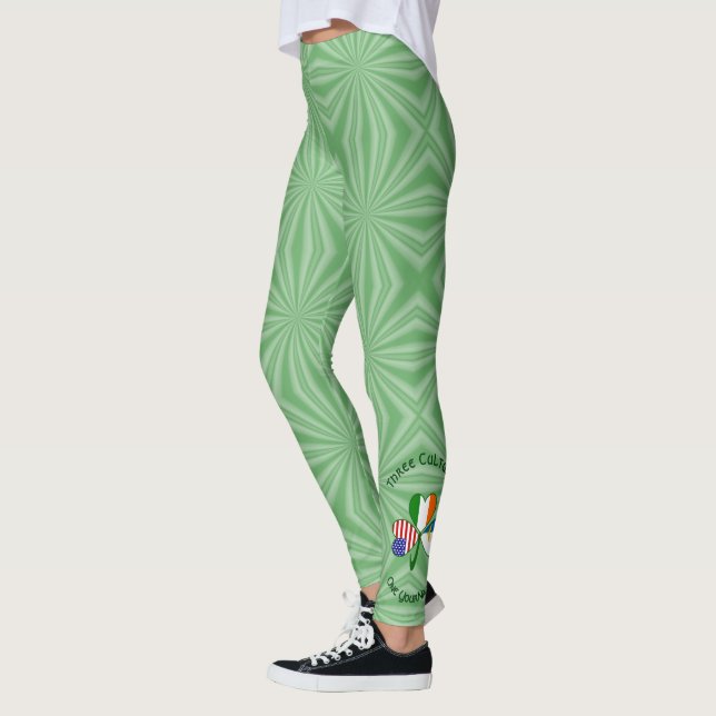 Leggings Azores Irlanda EE. UU. Trébol Personalizado  (Izquierda)
