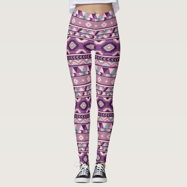 Leggings Aztec Purple Women's (Anverso)