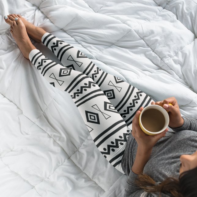 Leggings Azteca Blanco Y Negro (Subido por el creador)