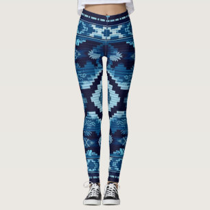 Leggings Azteca celeste