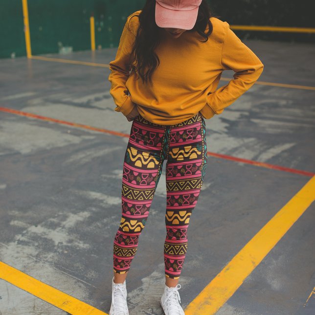 Leggings azteca de origen rojo (Subido por el creador)