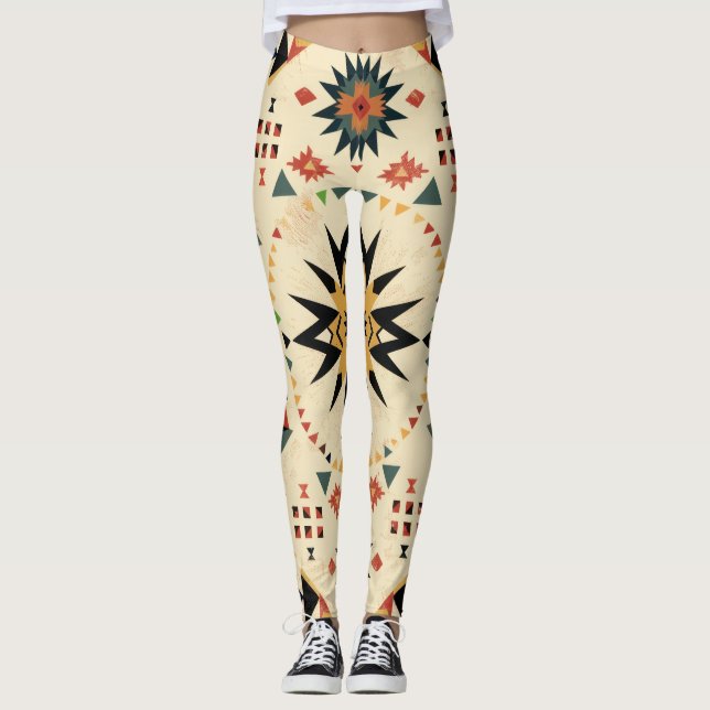 Leggings Azteca inspirada en navajo (Anverso)