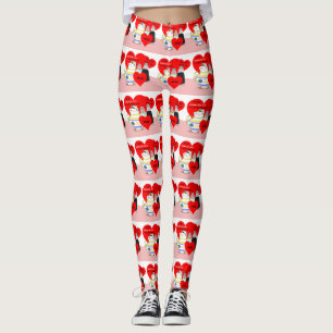 Leggings Azúcar y Especias - Arte de Tarjeta de San Valentí