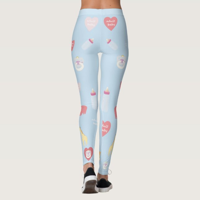 Leggings Azul adulto de las polainas el | ABDL el | (Reverso)