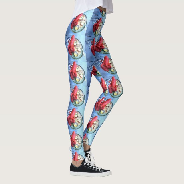 Leggings azul amante del lobo (Derecha)