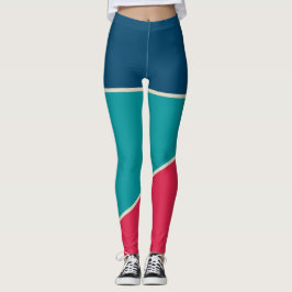 Leggings azul avaro Azul verde azulado rojo elegante bloque