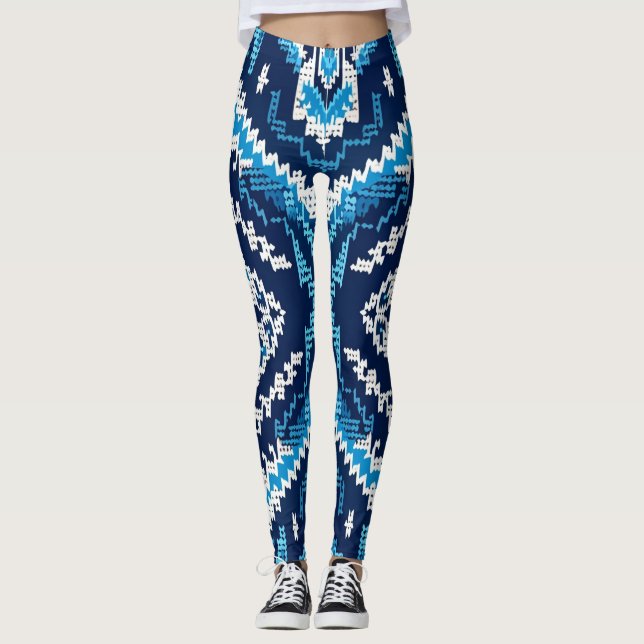 Leggings Azul azteca medianoche (Anverso)