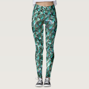 Leggings Azul claro, burbujas sobre la rejilla o efecto lad