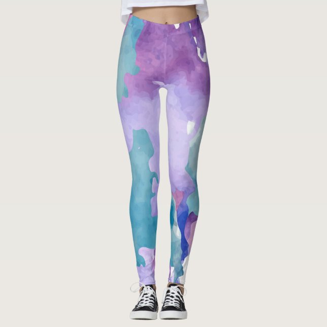 Leggings Azul de camuflaje (Anverso)