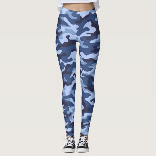 Leggings azul de camuflaje (Anverso)