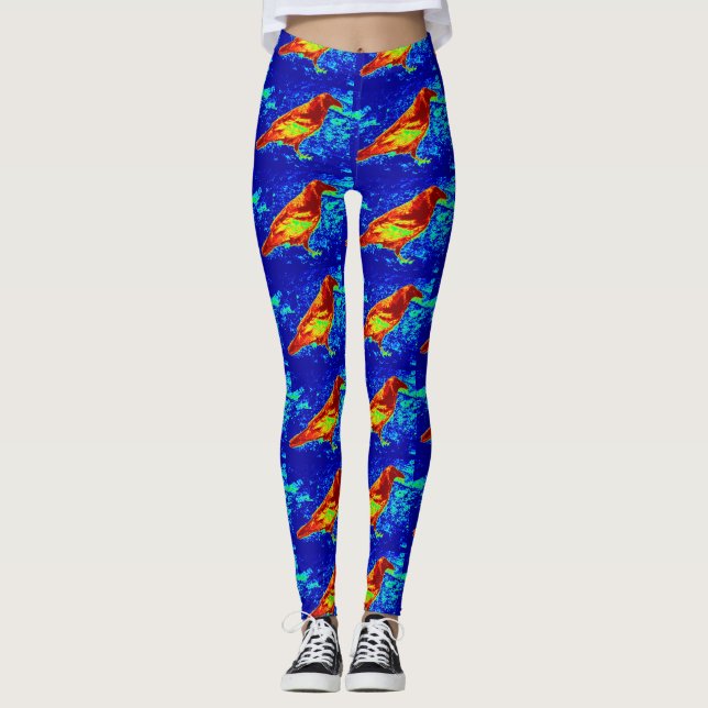 Leggings azul de los cuervos rojos (Anverso)