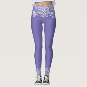Leggings Azul de Regencia con aspecto de encaje Leyenda de 