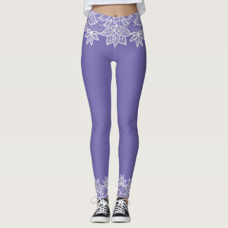 Leggings Azul de Regencia con aspecto de encaje Leyenda de 