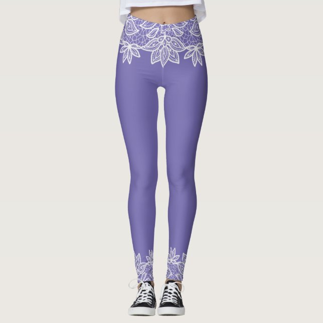 Leggings Azul de Regencia con aspecto de encaje Leyenda de  (Anverso)