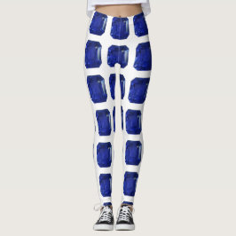 Leggings Azul de zafiro cuadrado