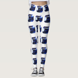Leggings Azul de zafiro rectangular