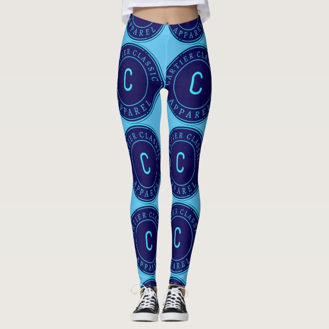 Leggings Azul del logotipo de Cartier Classic (Anverso)