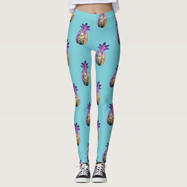 Leggings Azul expreso de la piña (Anverso)