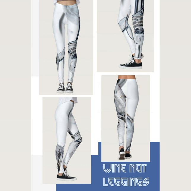 Leggings Azul Gris y Blanco Abstracto Giratorio (Subido por el creador)
