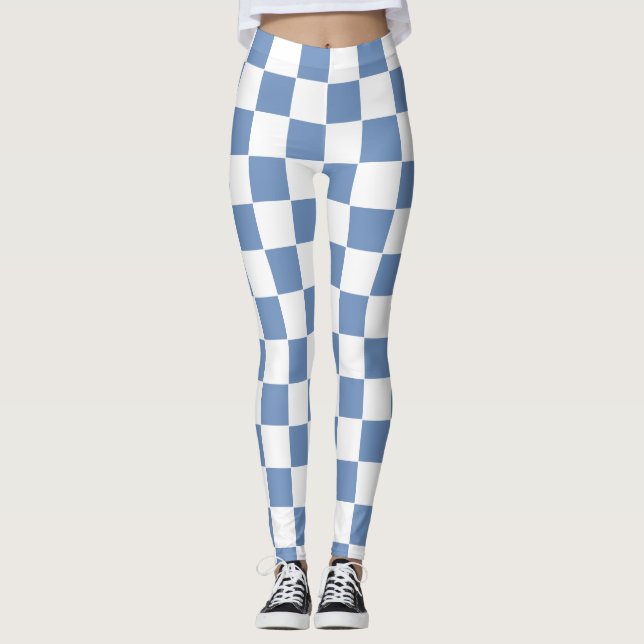 Leggings Azul/Gris y blanco controlados (Anverso)