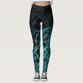 Leggings Azul linear de las ondas - polainas