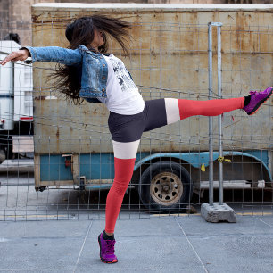 Leggings Azul marino con piernas rojas